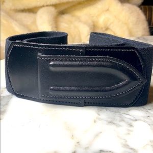 Vintage Units Leather Black Belt